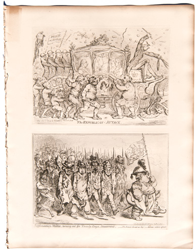 original James Gillray etchings The Republican Attack

Supplementary Militia, Turning Out for Twenty Days

